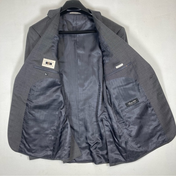 Joseph Abboud Tollegno 1900 Wool Extreme Slim Fit Black Blazer Coat USA 44L - Picture 3 of 16